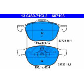 Колодки тормозные дисковые для FORD C-MAX, ECOSPORT, FOCUS, KUGA, TOURNEO CONNECT, TRANSIT CONNECT / MAZDA 3, 5, PREMACY / VOLVO C30, C70, S40, V40, V50 <b>ATE 13.0460-7193.2 / 607193</b>