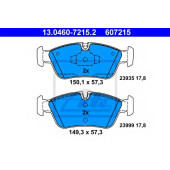 Колодки тормозные дисковые для BMW 1(E87), 3(E90) <b>ATE 13.0460-7215.2 / 607215</b>