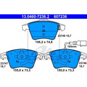 Колодки тормозные дисковые для VW MULTIVAN, TRANSPORTER <b>ATE 13.0460-7236.2 / 607236</b>