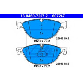 Колодки тормозные дисковые для BMW 5(F07,F10,F11,F18), 6(F06,F12,F13), 7(F01,F02,F03,F04) <b>ATE 13.0460-7267.2 / 607267</b>