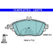 Колодки тормозные дисковые для MERCEDES A(W176), B(W242,W246), CLA(C117,X117), GLA(X156) <b>ATE 13.0470-2779.2 / LD2779</b>