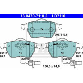 Колодки тормозные дисковые для AUDI A4, A6 / SKODA SUPERB / VW PASSAT <b>ATE 13.0470-7110.2 / LD7110</b>
