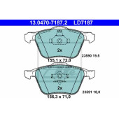 Колодки тормозные дисковые для VOLVO S60, S80(TS,XY), V70(SW), XC90 <b>ATE 13.0470-7187.2 / LD7187</b>