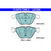 Колодки тормозные дисковые для BMW 5(E60,E61), 6(E63,E64) <b>ATE 13.0470-7296.2 / LD7296</b>