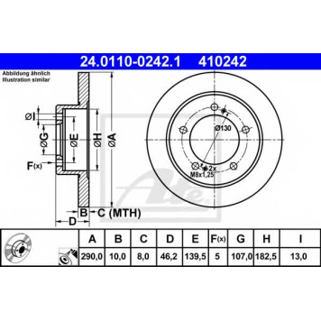 Диск тормозной <b>ATE 24.0110-0242.1</b>