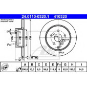 Тормозной диск ATE 410320 / 24.0110-0320.1