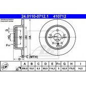 Тормозной диск ATE 410712 / 24.0110-0712.1