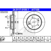 Тормозной диск ATE 417109 / 24.0117-0109.1