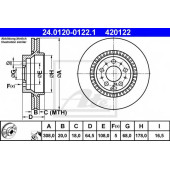 Тормозной диск ATE 420122 / 24.0120-0122.1