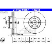 Диск тормозной <b>ATE 24.0122-0258.1</b>