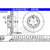 Тормозной диск ATE 428156 / 24.0128-0156.1
