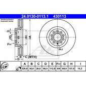 Тормозной диск ATE 430113 / 24.0130-0113.1