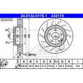 Тормозной диск ATE 432170 / 24.0132-0170.1