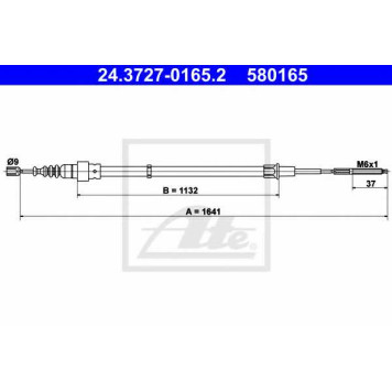 Трос стояночной тормозной системы <b>ATE 24.3727-0165.2</b>