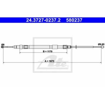 Трос стояночной тормозной системы ATE 580237 / 24.3727-0237.2