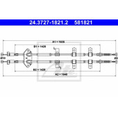 Трос стояночной тормозной системы ATE 581821 / 24.3727-1821.2