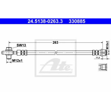 Тормозной шланг ATE 330885 / 24.5138-0263.3