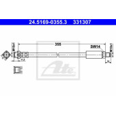 Тормозной шланг ATE 331307 / 24.5169-0355.3