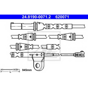 Сигнализатор износа тормозных колодок ATE 620071 / 24.8190-0071.2
