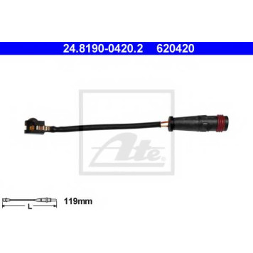 Сигнализатор износа тормозных колодок ATE 620420 / 24.8190-0420.2