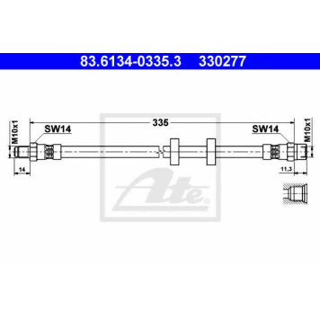 Тормозной шланг ATE 330277 / 83.6134-0335.3