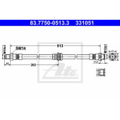 Тормозной шланг ATE 331051 / 83.7750-0513.3