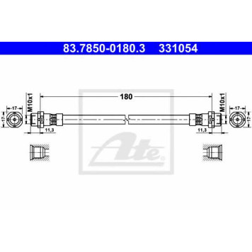 Шланг тормозной <b>ATE 83.7850-0180.3</b>