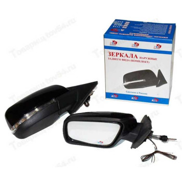 Зеркало бок ВАЗ 2171 н.о. /трос, повт.поворота/ (2шт) <b>АТП 2171-58/56</b>