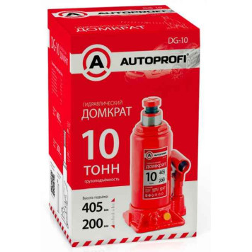 Домкрат гидравлический бутылочный 10 т Autoprofi DG-10-2