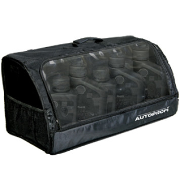 Органайзер в багажник TRAVEL 70х32х30см брезентовый черный с прозрачным клапаном ORG-35 BK