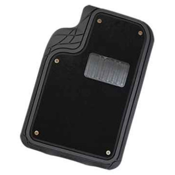 Ковры салона со съемным ковролином до -50°С (4 предмета) черные с канавками для вырезов Autoprofi FOCUS2 TER-420 BK-1