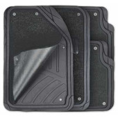 Ковры салона со съемным ковролином до -50°С (4 предмета) черные с канавками для вырезов Autoprofi FOCUS2 TER-420 BK
