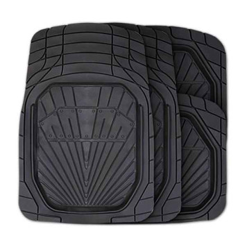 Ковры салона - ванночки до -50°С (4 предмета) черные с канавками для вырезов Autoprofi POWER TER-510 BK