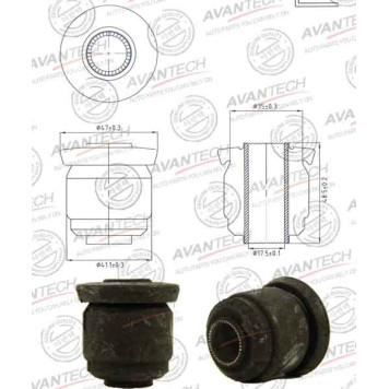 Сайлентблок подвески AVANTECH ASB0205