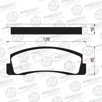 Колодки тормозные дисковые передние AVANTECH AV020