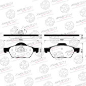 Колодки тормозные дисковые передние AVANTECH AV030