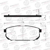 Колодки тормозные дисковые задние AVANTECH AV032
