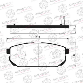 Колодки тормозные дисковые задние AVANTECH AV032