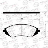 Колодки тормозные дисковые передние AVANTECH AV040