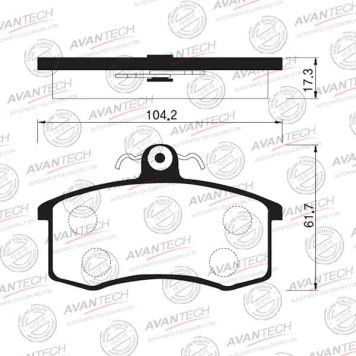 Колодки тормозные дисковые передние AVANTECH AV083