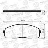 Колодки тормозные дисковые передние AVANTECH AV086