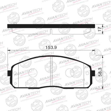Колодки тормозные дисковые передние AVANTECH AV086