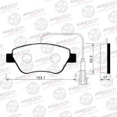 Колодки тормозные дисковые передние AVANTECH AV094