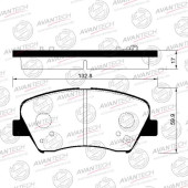 Колодки тормозные дисковые передние AVANTECH AV098