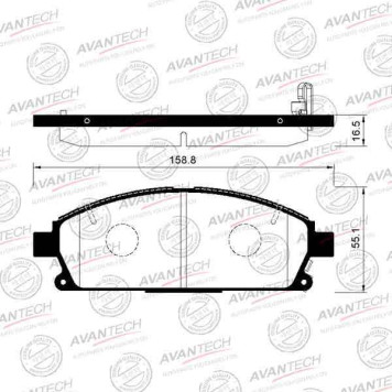 Колодки тормозные дисковые передние AVANTECH AV1009