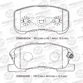 Колодки тормозные дисковые задние AVANTECH AV1021