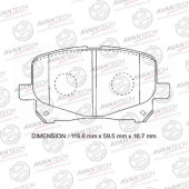 Колодки тормозные дисковые передние AVANTECH AV1027