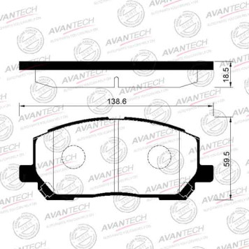 Колодки тормозные дисковые передние AVANTECH AV1034