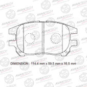 Колодки тормозные дисковые передние AVANTECH AV1043
