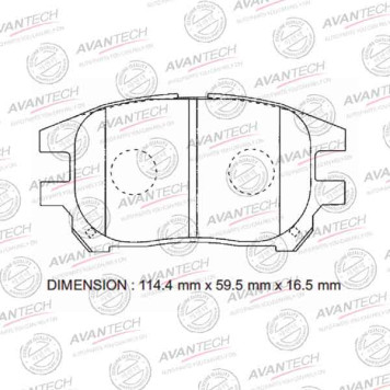 Колодки тормозные дисковые передние AVANTECH AV1043